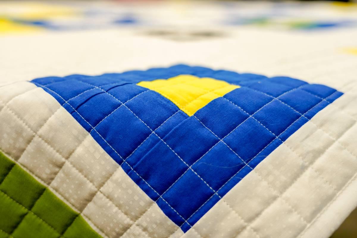 close-up photo of the annual quilt design